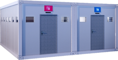 Mobile Luxury Shower Shipping Container Toilet With Waste Tank